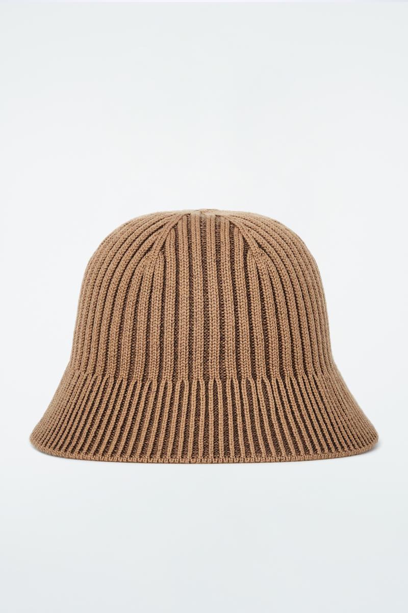 Ribbed-Knit Bucket Hat