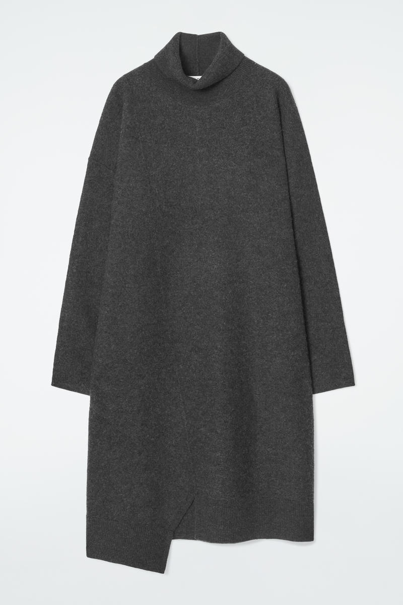 Asymmetric Merino Wool Dress