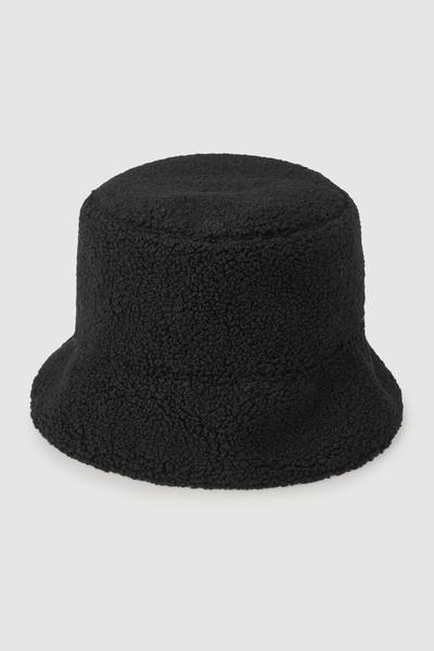 teddy bucket hat black