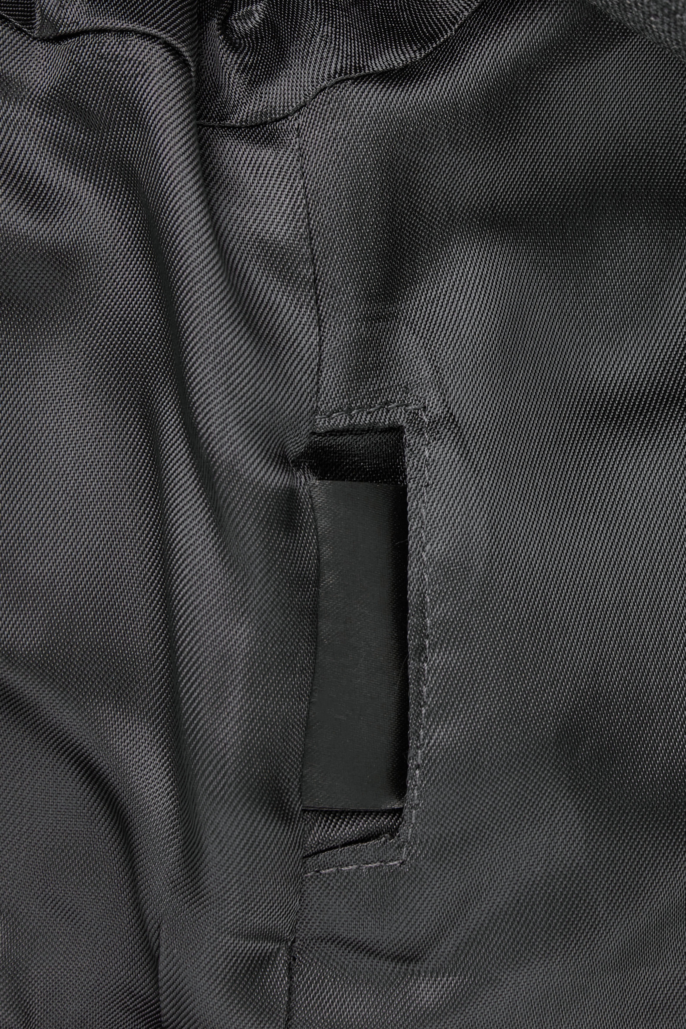 RELAXED DECONSTRUCTED CROPPED WOOL BLAZER - DARK GREY RELAXED DECONSTRUCTED CROPPED WOOL BLAZER - DARK GREY