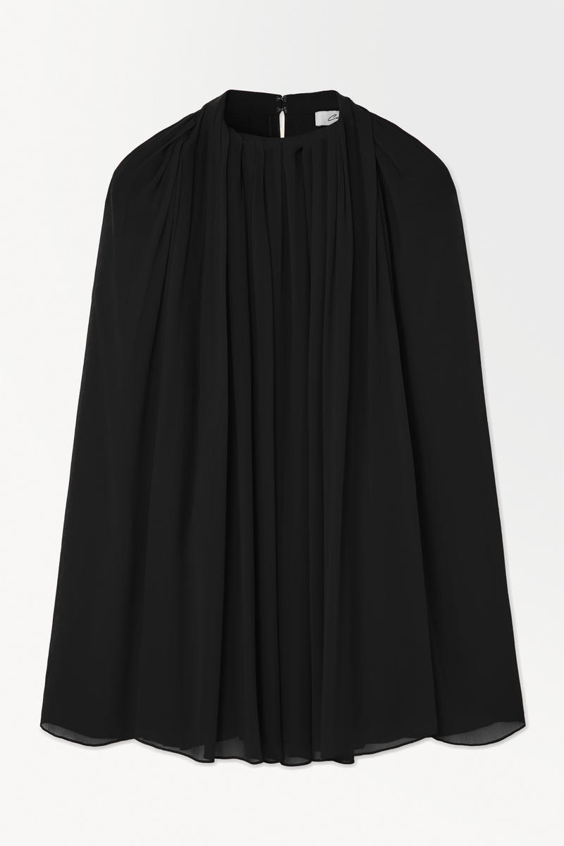 The Crinkled Silk-Chiffon Blouse
