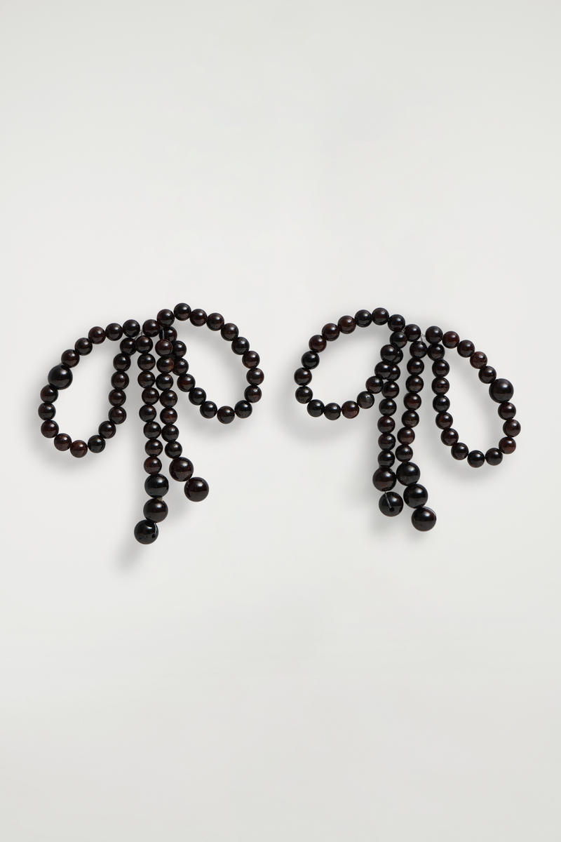 Garnet Bow Earrings