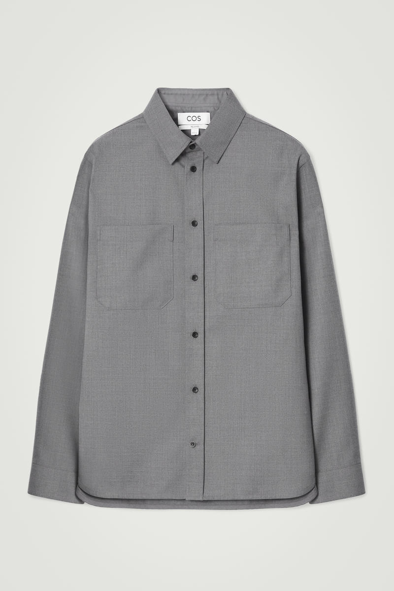 Shop Cos Relaxed Utility Shirt In Grey