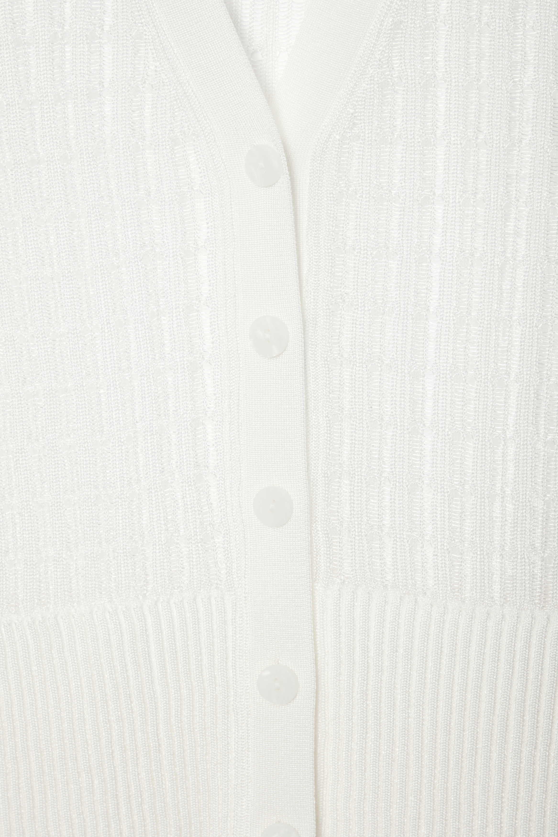 Lace Button Cardigan in White VW4SB095-01 - RAIVE