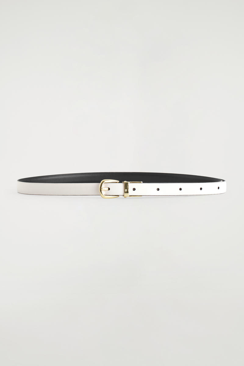 Reversible Slim Leather Belt