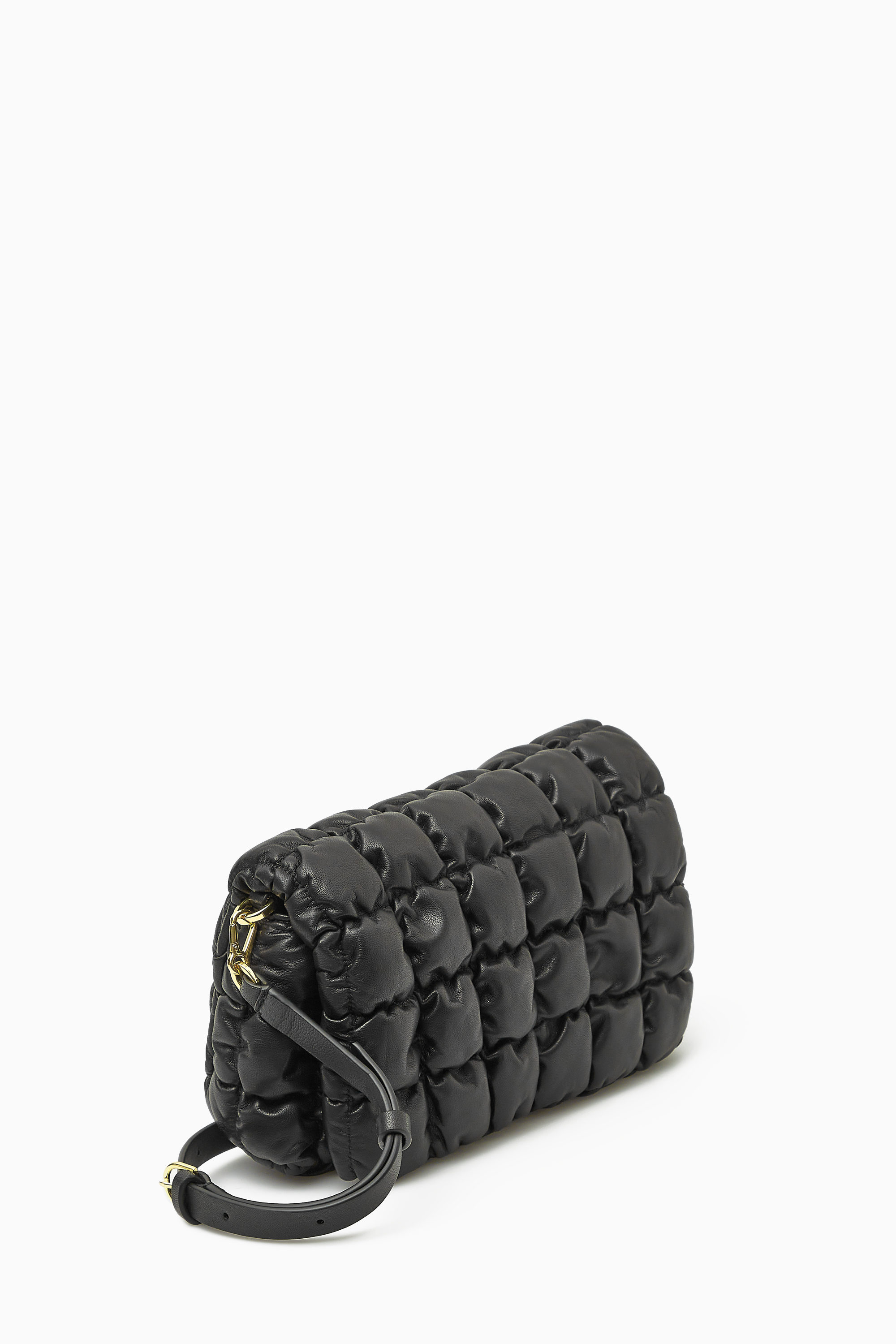 QUILTED CROSSBODY BAG - LEATHER - BLACK | COS
