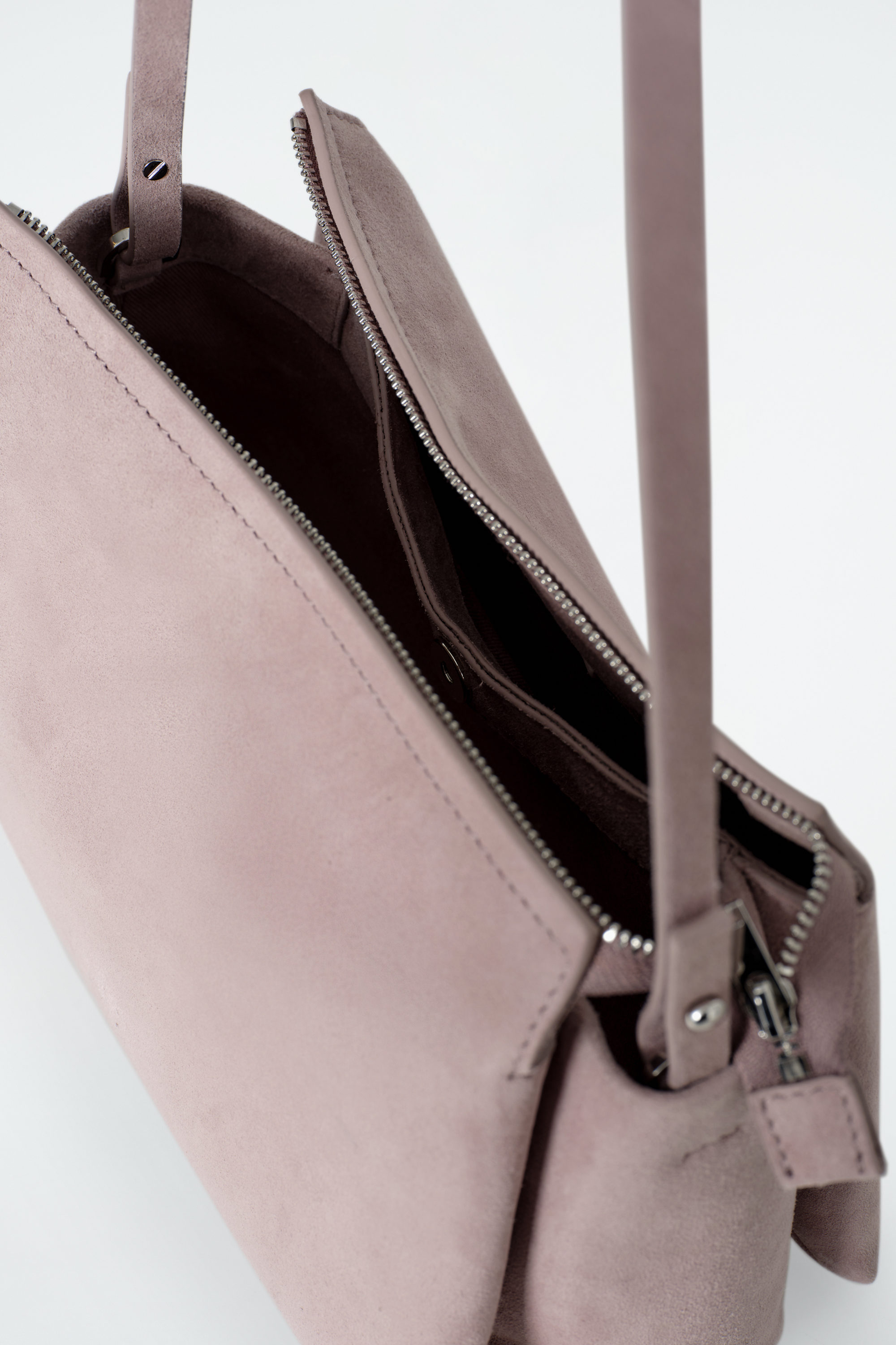トートバッグ [MATINKIM]zip around suede mini bag in lilac LILI et NENE レディース BONTON 2024AW Mini cabas Beth（U978