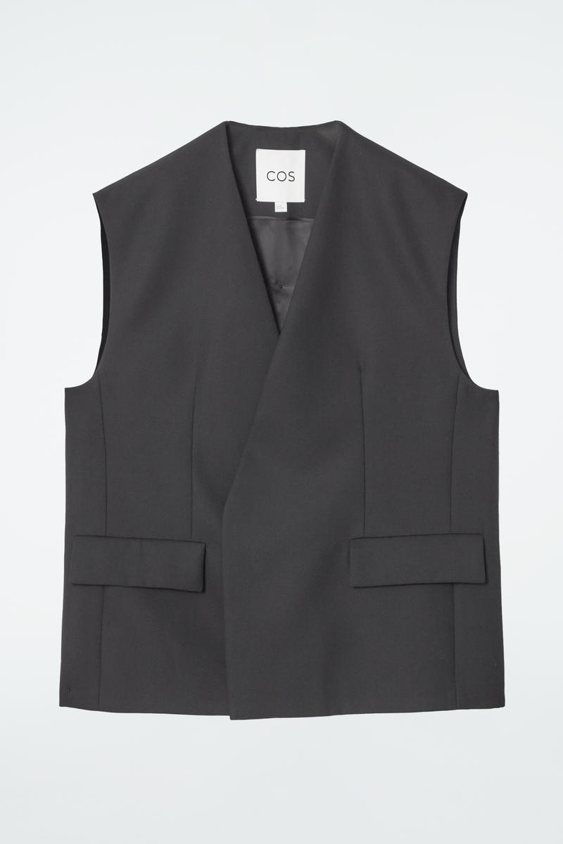 Longline Wool-Blend Twill Waistcoat