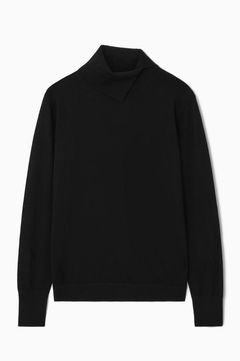 Split Roll-Neck Wool Jumper