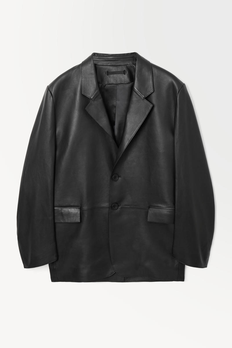 The Single-Breasted Leather Blazer