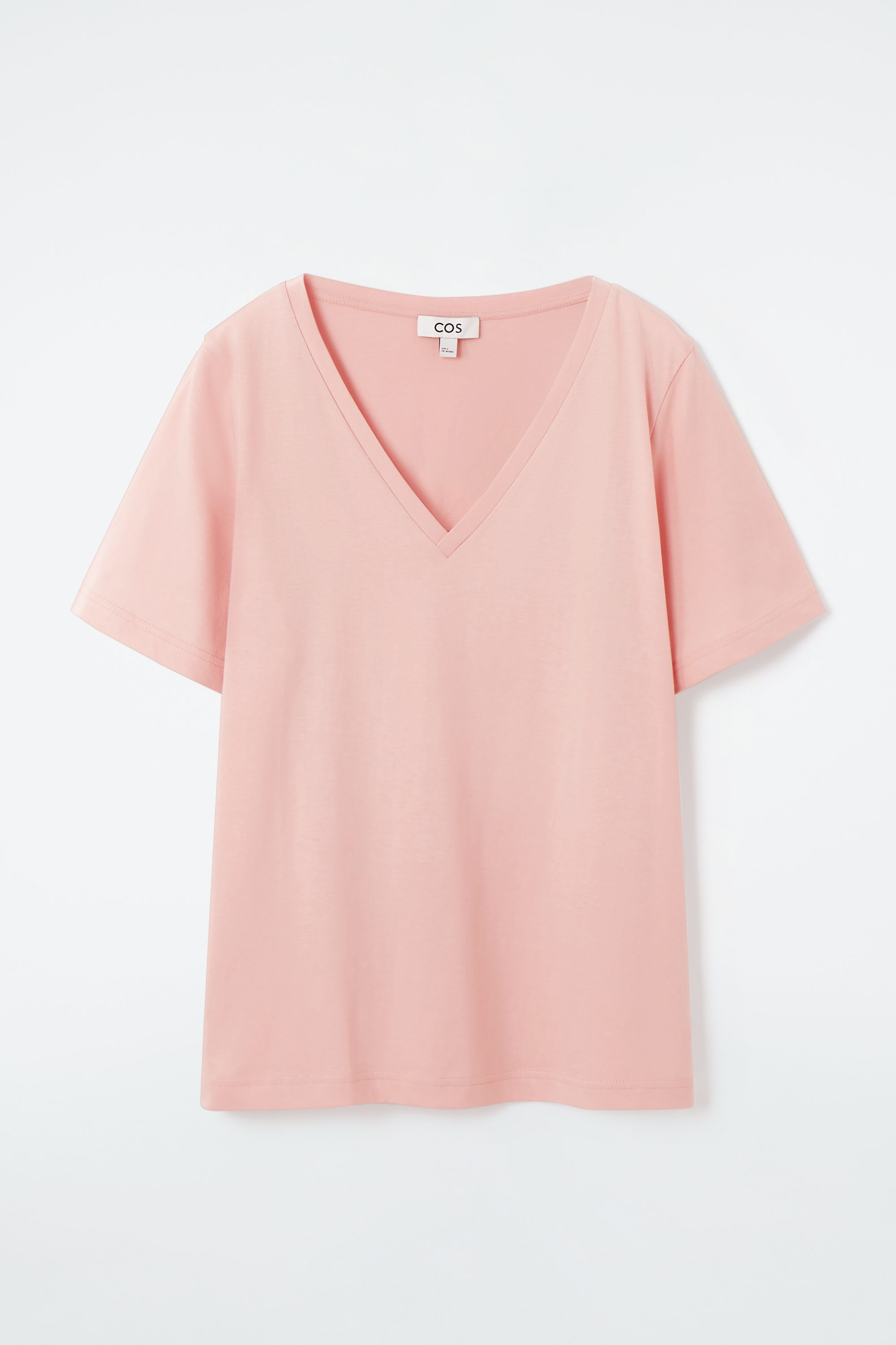 24/7 REGULAR V-NECK T-SHIRT - LIGHT PINK | COS
