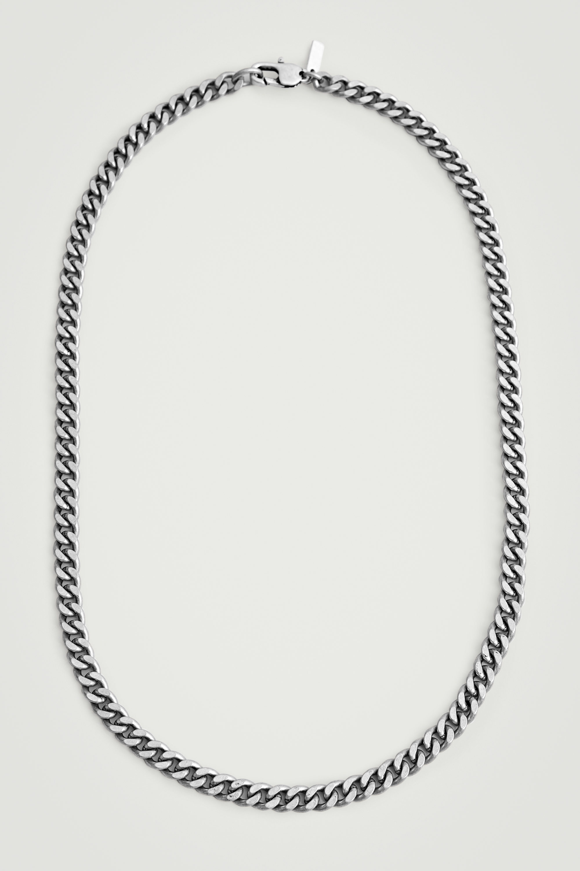 CHUNKY CURB-CHAIN NECKLACE - SILVER