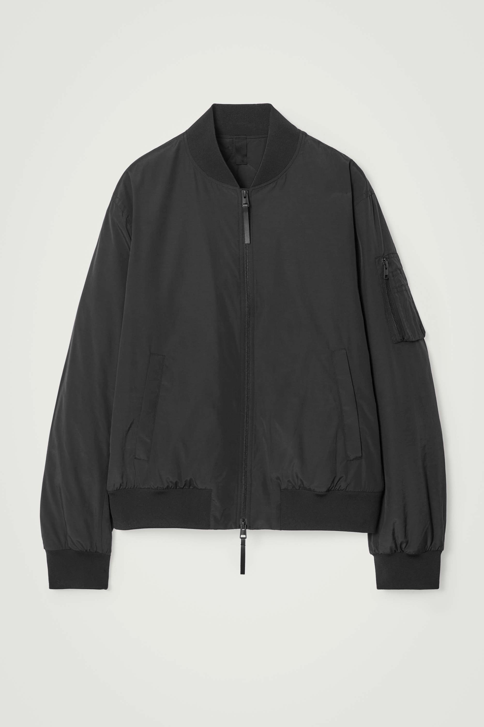 PADDED BOMBER JACKET - BLACK | COS