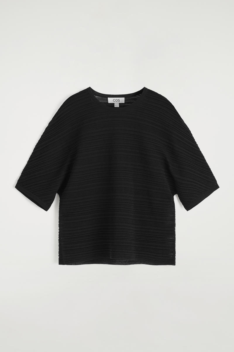 Pleated Knitted T-Shirt