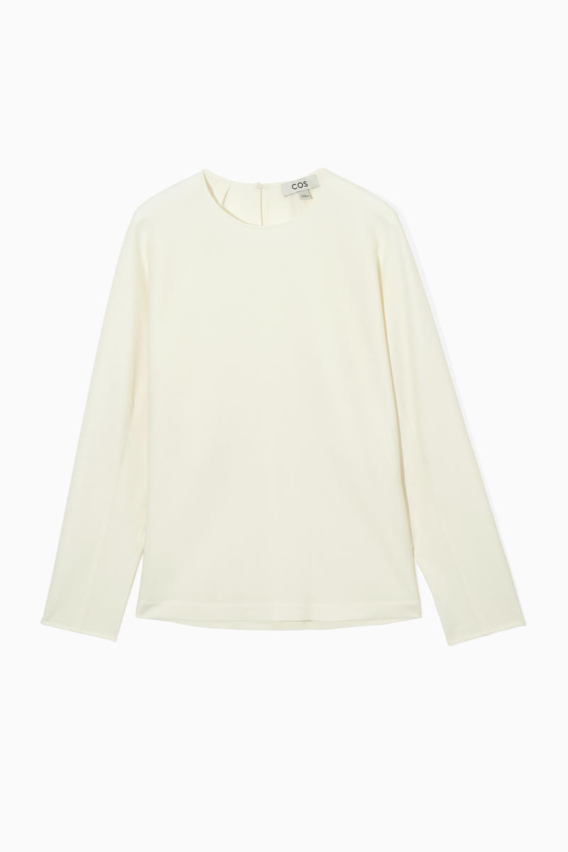 Sculpted Wool-Blend Top