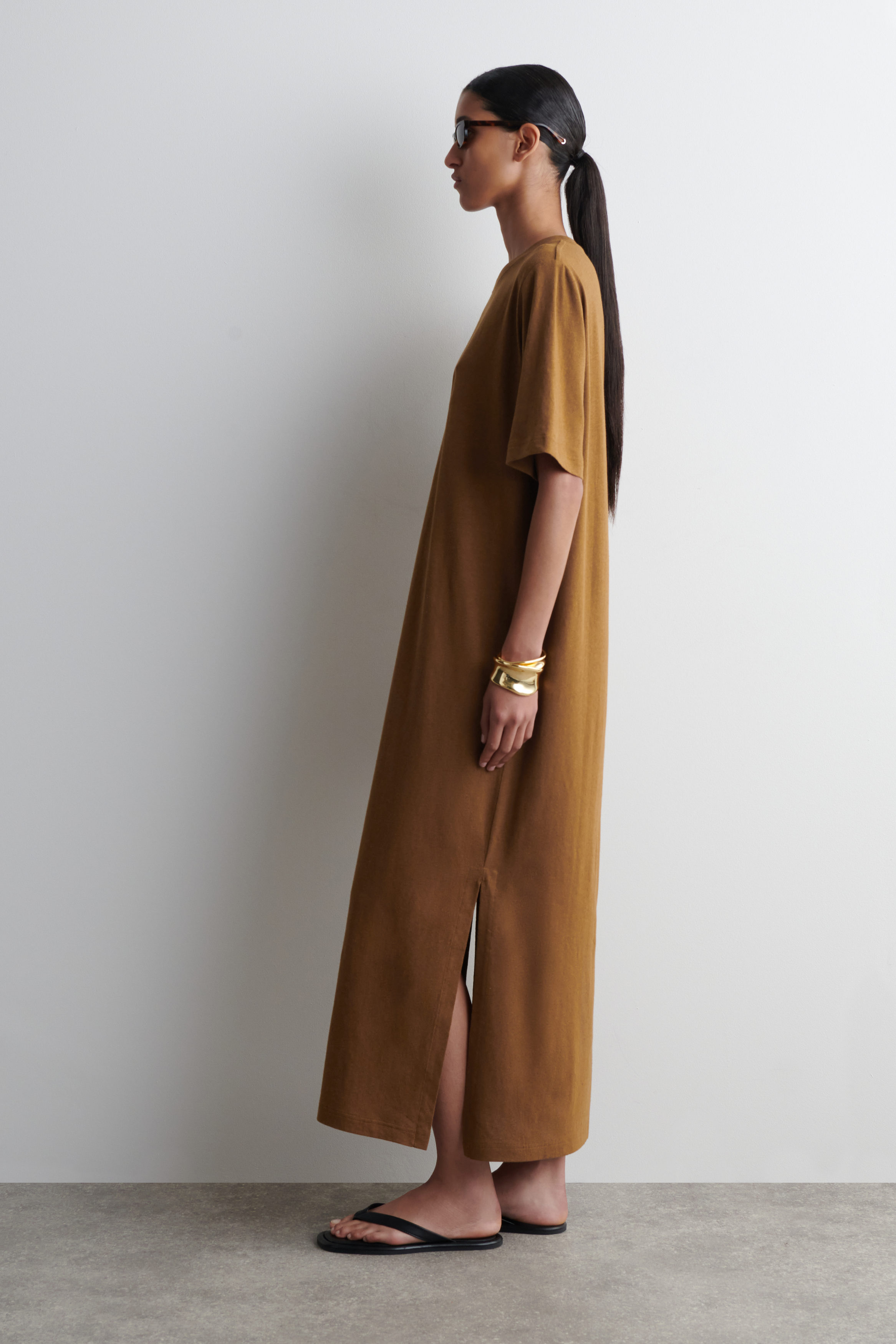 ワンピース KAOS Woman Dress Brown QPJLE018 1066 376ccbac00931f5f80decf2b97b1de