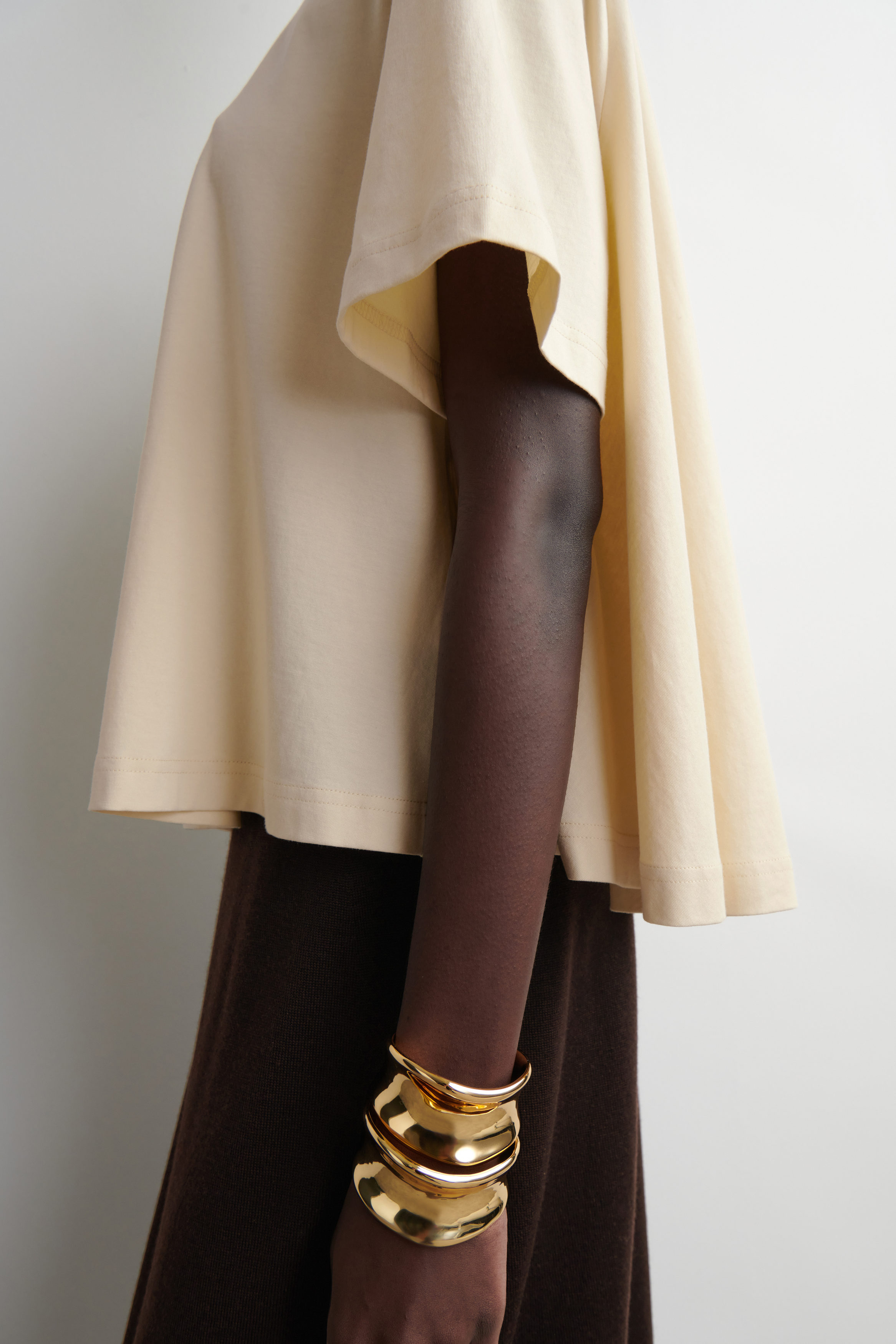 RELAXED TRAPEZE T-SHIRT - BUTTER YELLOW | COS