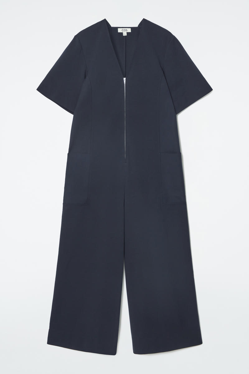 Panelled V-Neck Jumpsuit