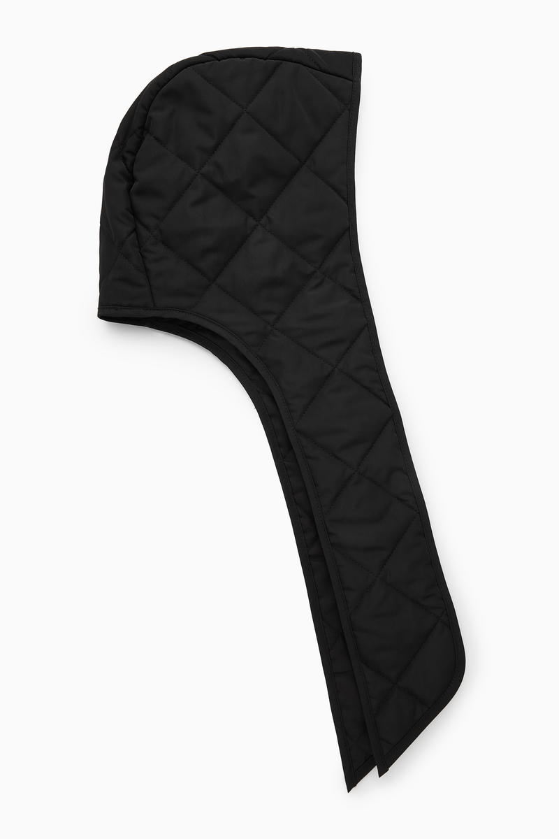 Quilted Tie-Front Hood