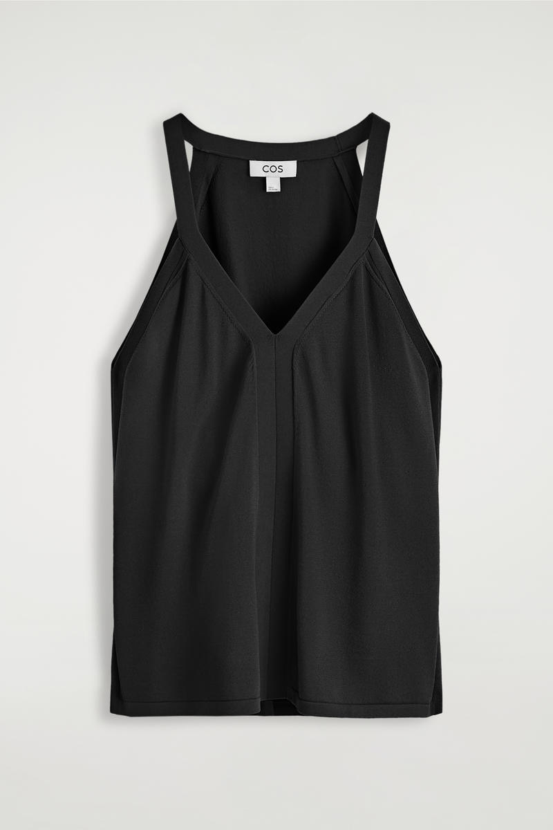 Knitted V-Neck Tank Top
