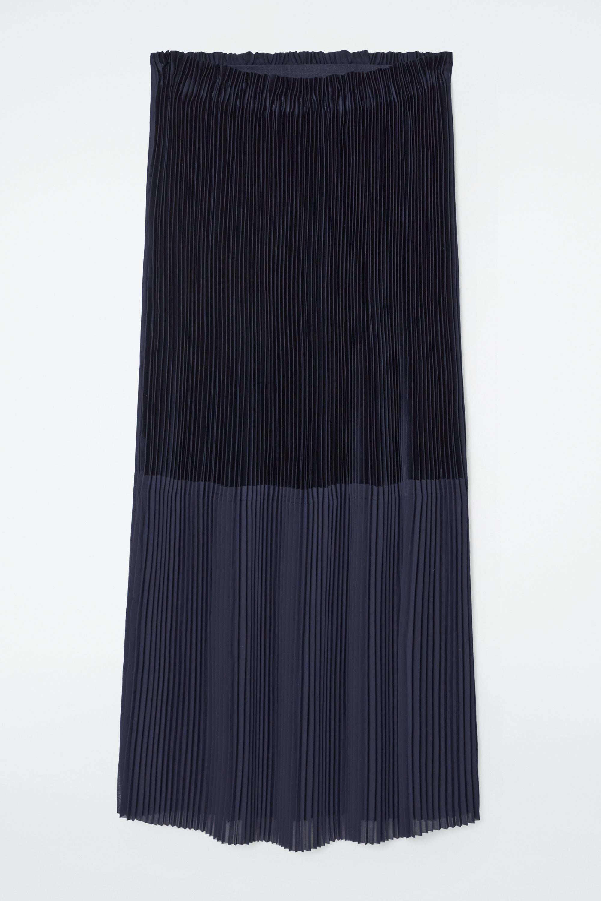 Chiffon Skirt Navy Pleated Skirt H&m PANELLED PLEATED COLUMN
