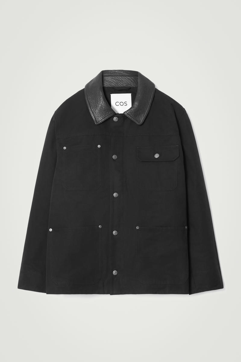Leather-Collar Field Jacket