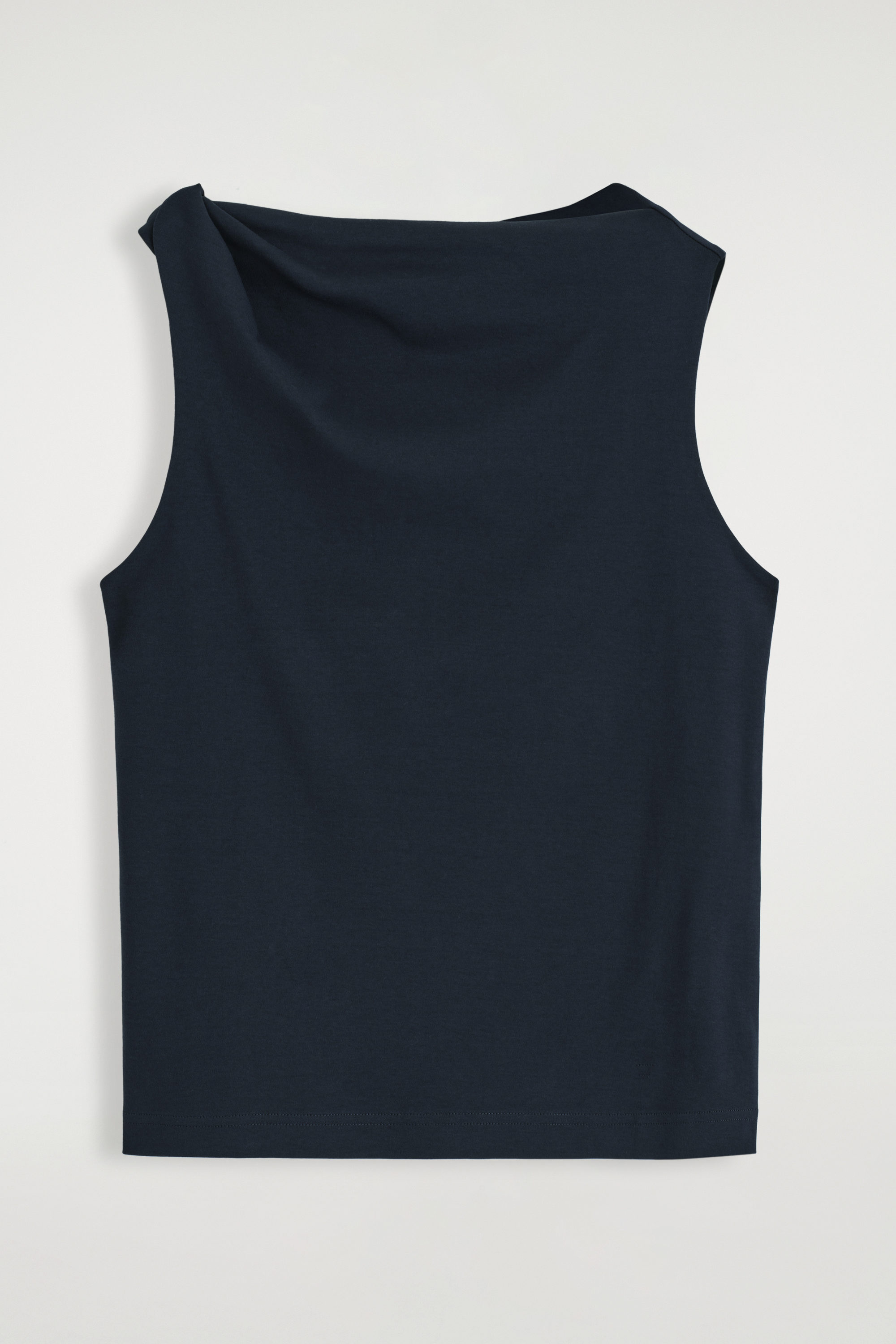 TWIST-DETAIL COTTON TOP - NAVY | COS