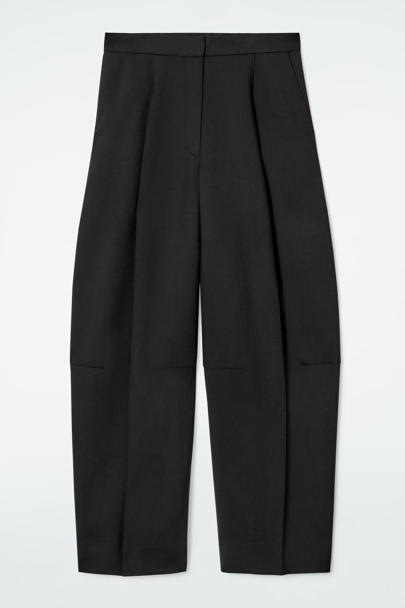 Wool-Blend Wide-Leg Trousers