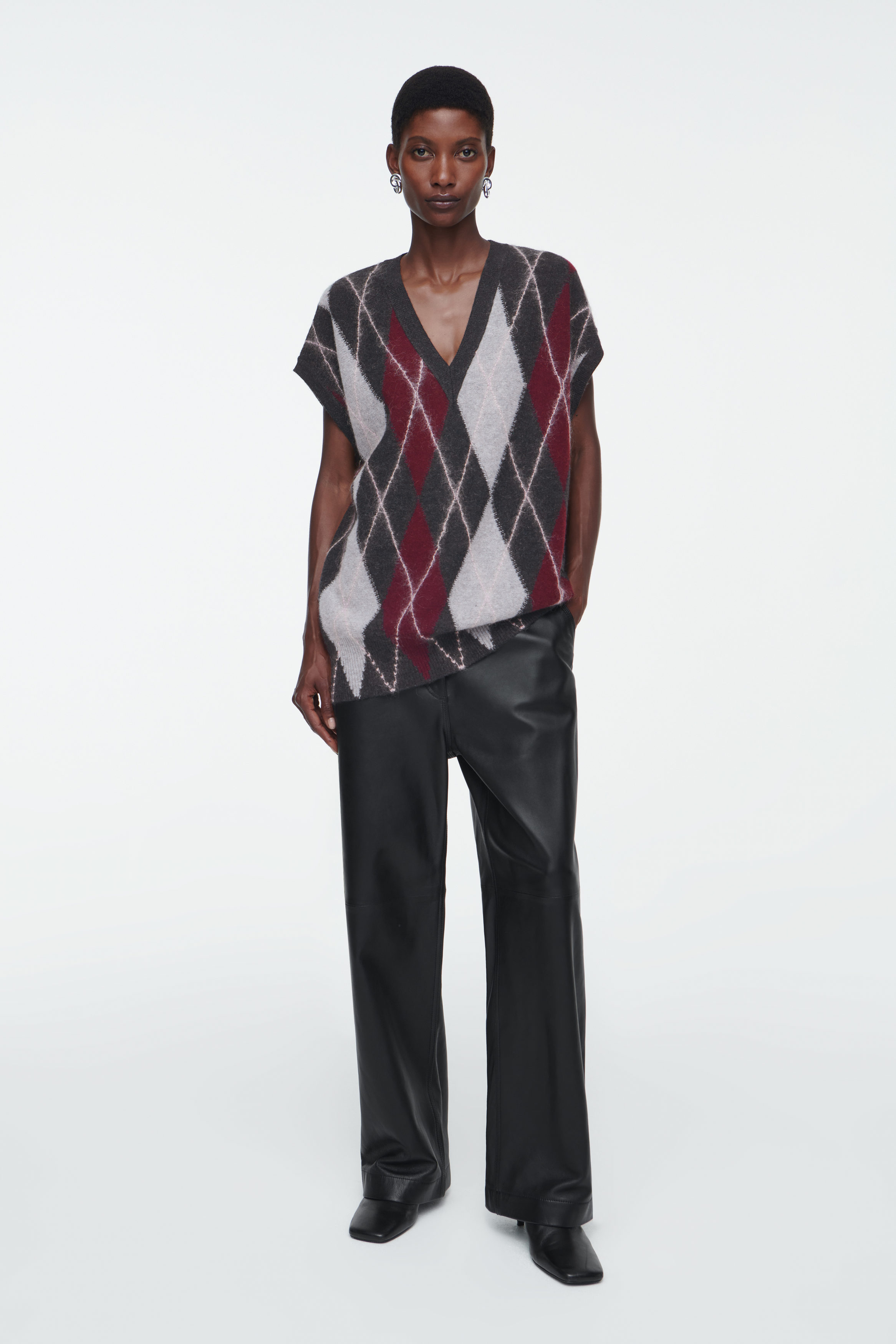 ARGYLE WOOL VEST - GREY / ARGYLE ARGYLE WOOL VEST - GREY / ARGYLE