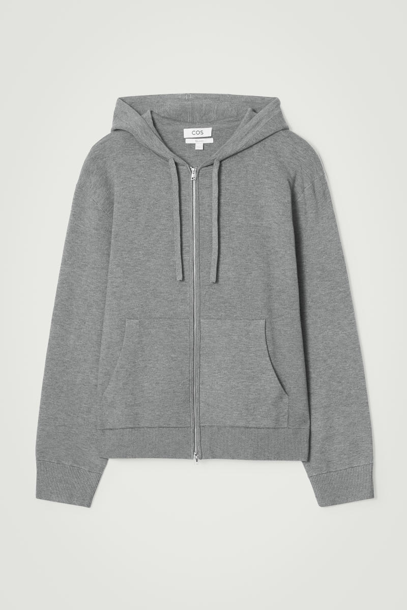 Knitted Zip-Up Hoodie