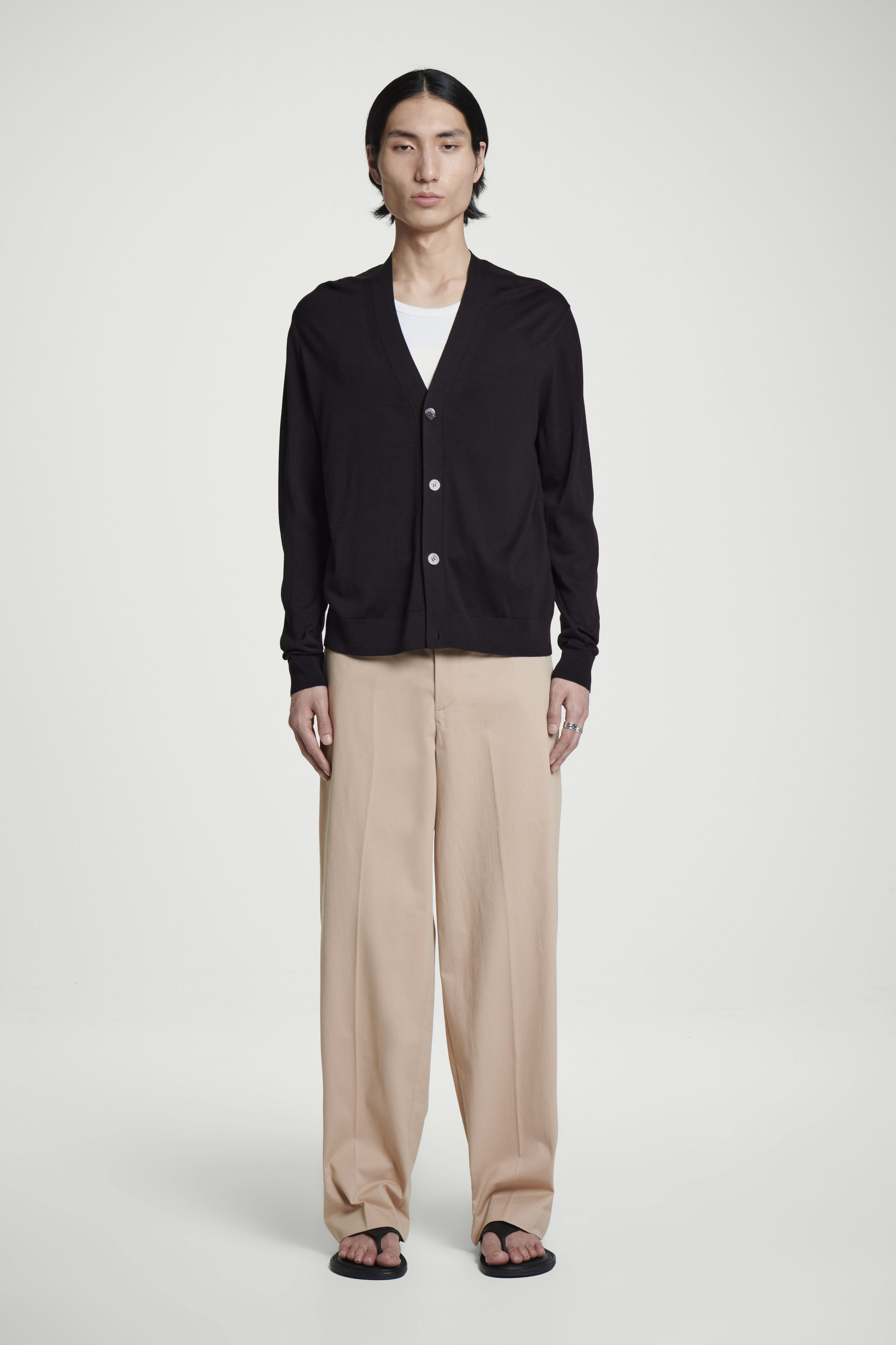 COS Straight leg twill-chinoチノパン サイズ50 STRAIGHT-LEG TWILL CHINOS - BEIGE | COS