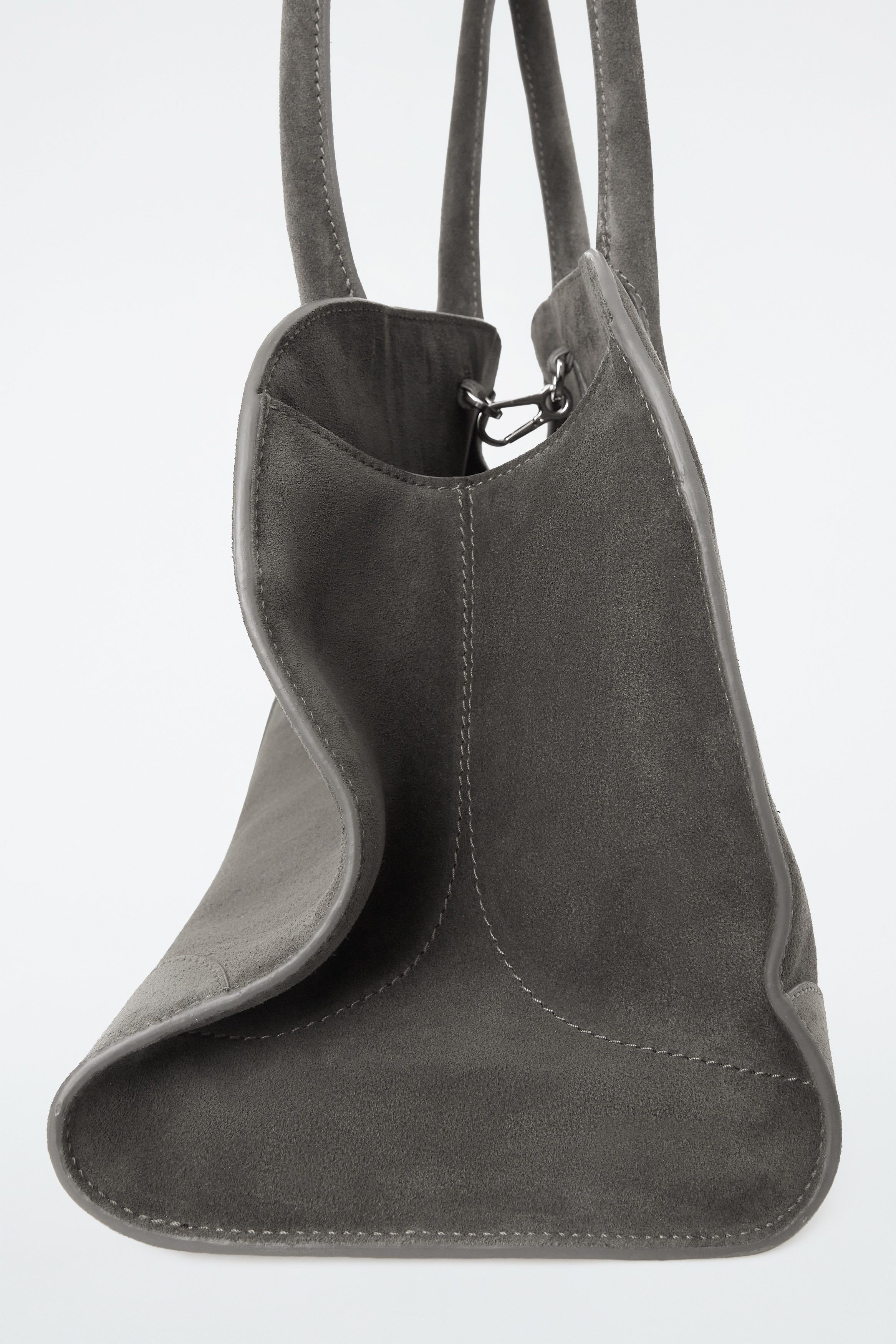 SMALL STUDIO BOWLING BAG - LEATHER - GREY