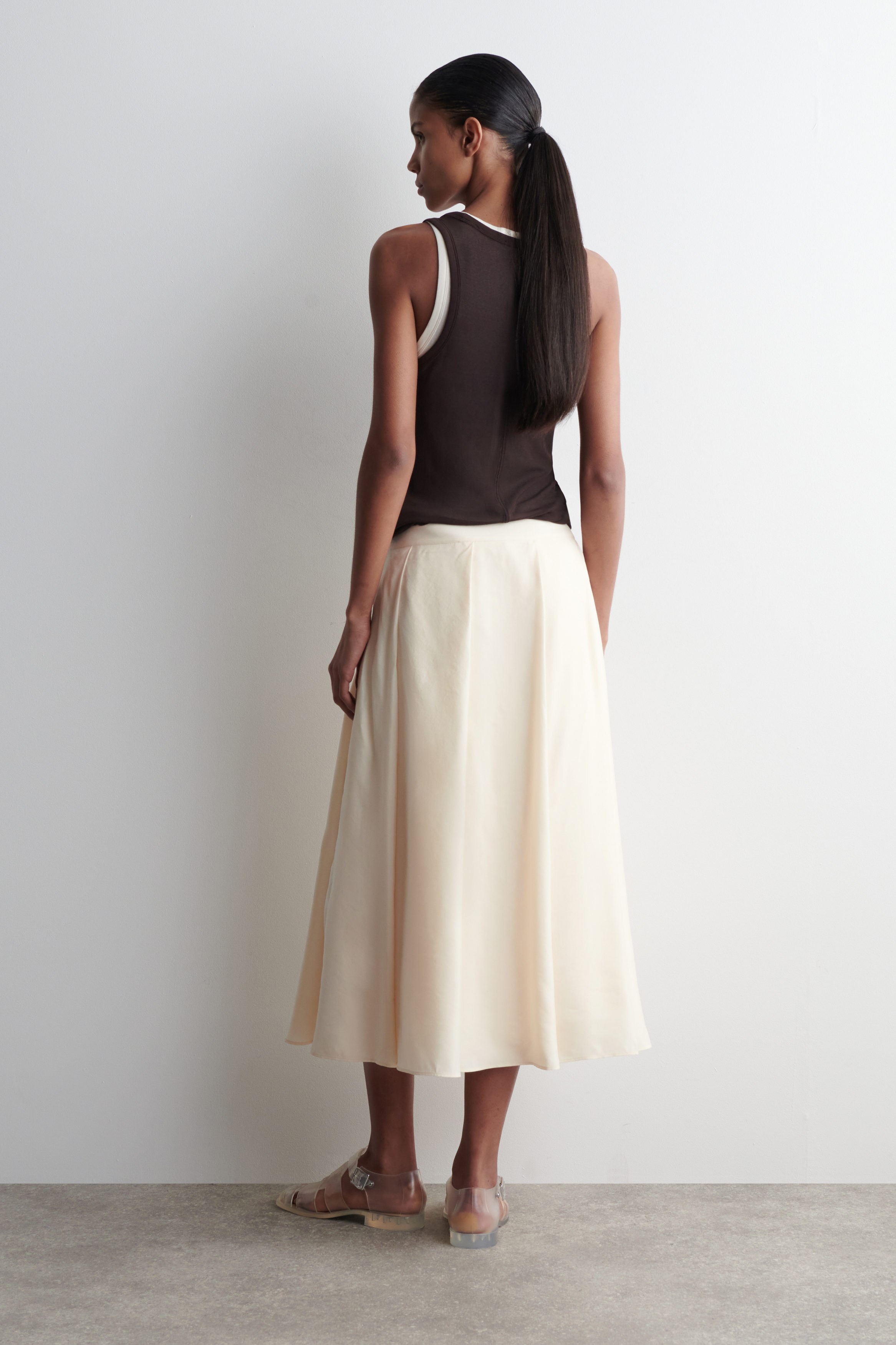 EENK☆25SS☆Straight Knit Skirt - Cream EENK SHOP