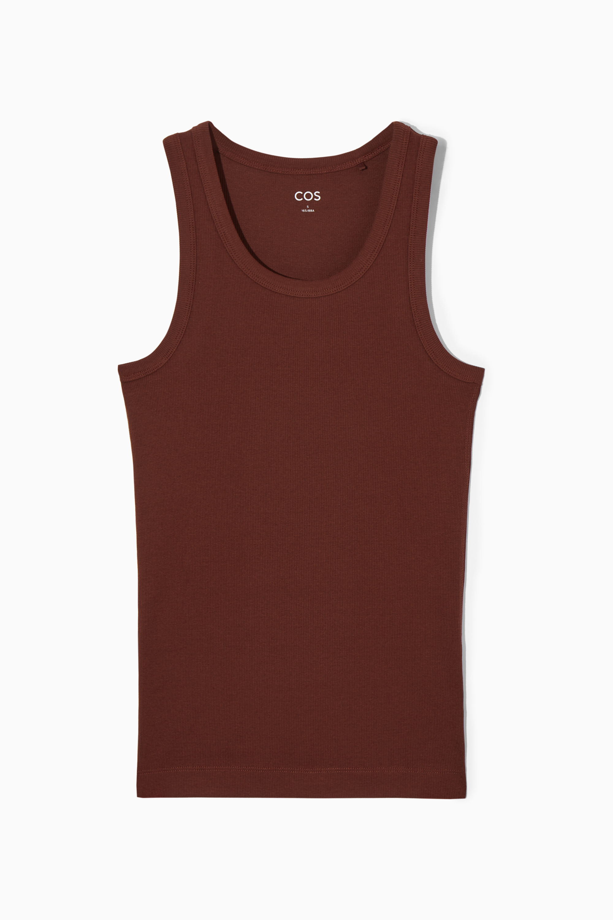 RIBBED TANK TOP - BLACK | COS