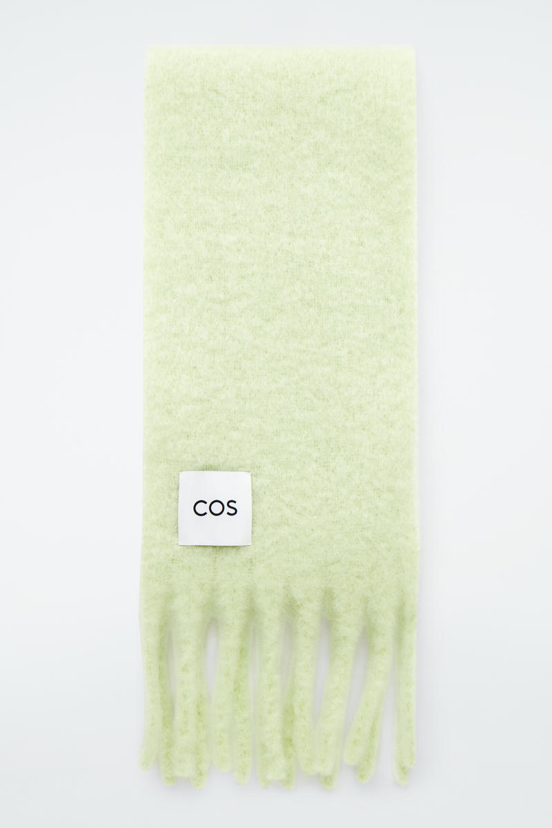 Fringed Brushed-Mohair Scarf