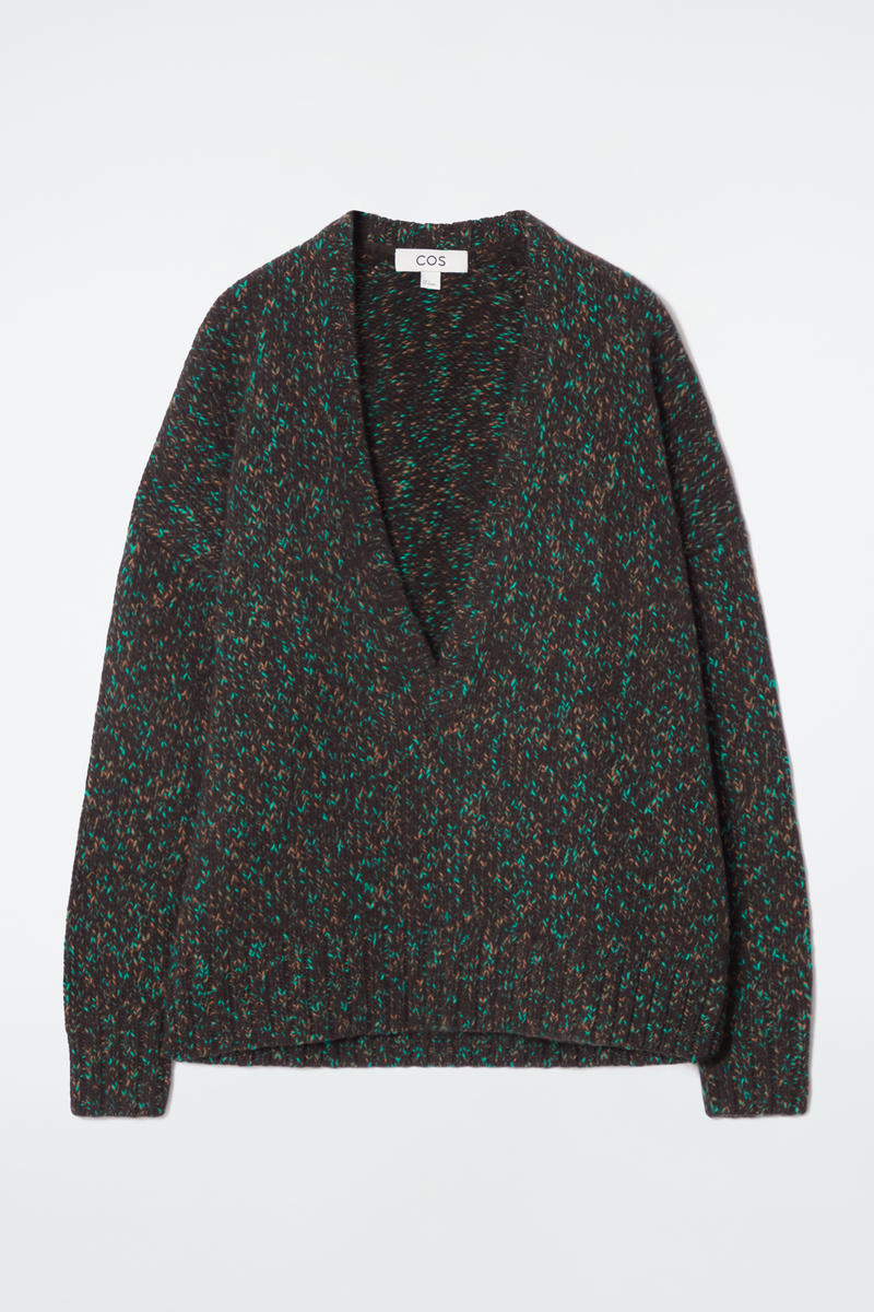 Oversized Chunky Flecked Wool Jumper