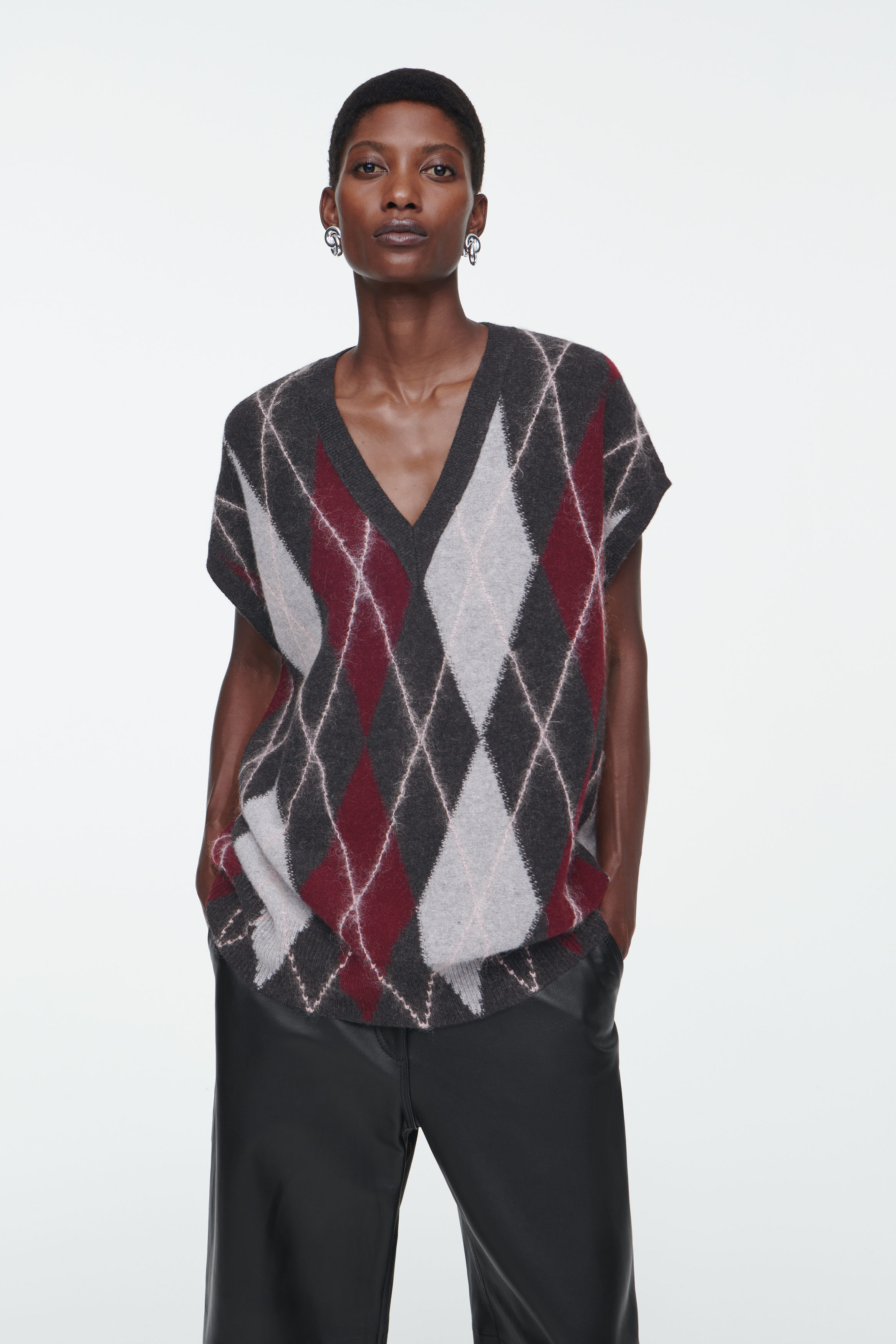 ARGYLE WOOL VEST - GREY / ARGYLE ARGYLE WOOL VEST - GREY / ARGYLE