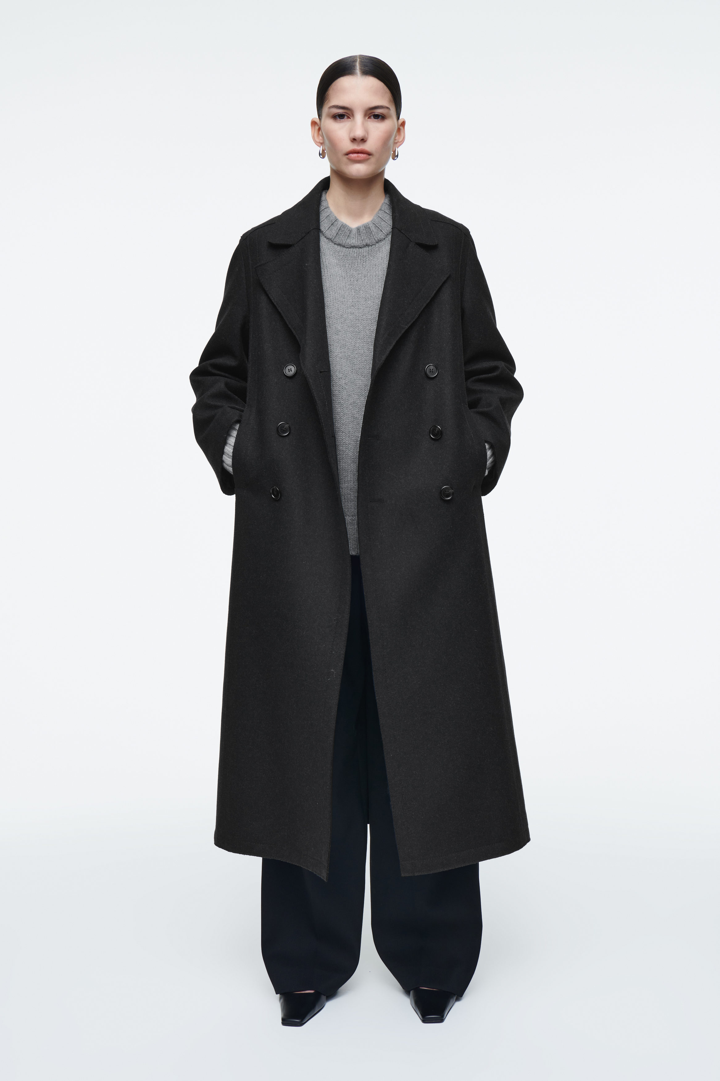 美品　BASIS BROEK EGG WOOL DOUBLE COAT Lサイズ BASISBROEK (バージズブルック) EGG / #MEN