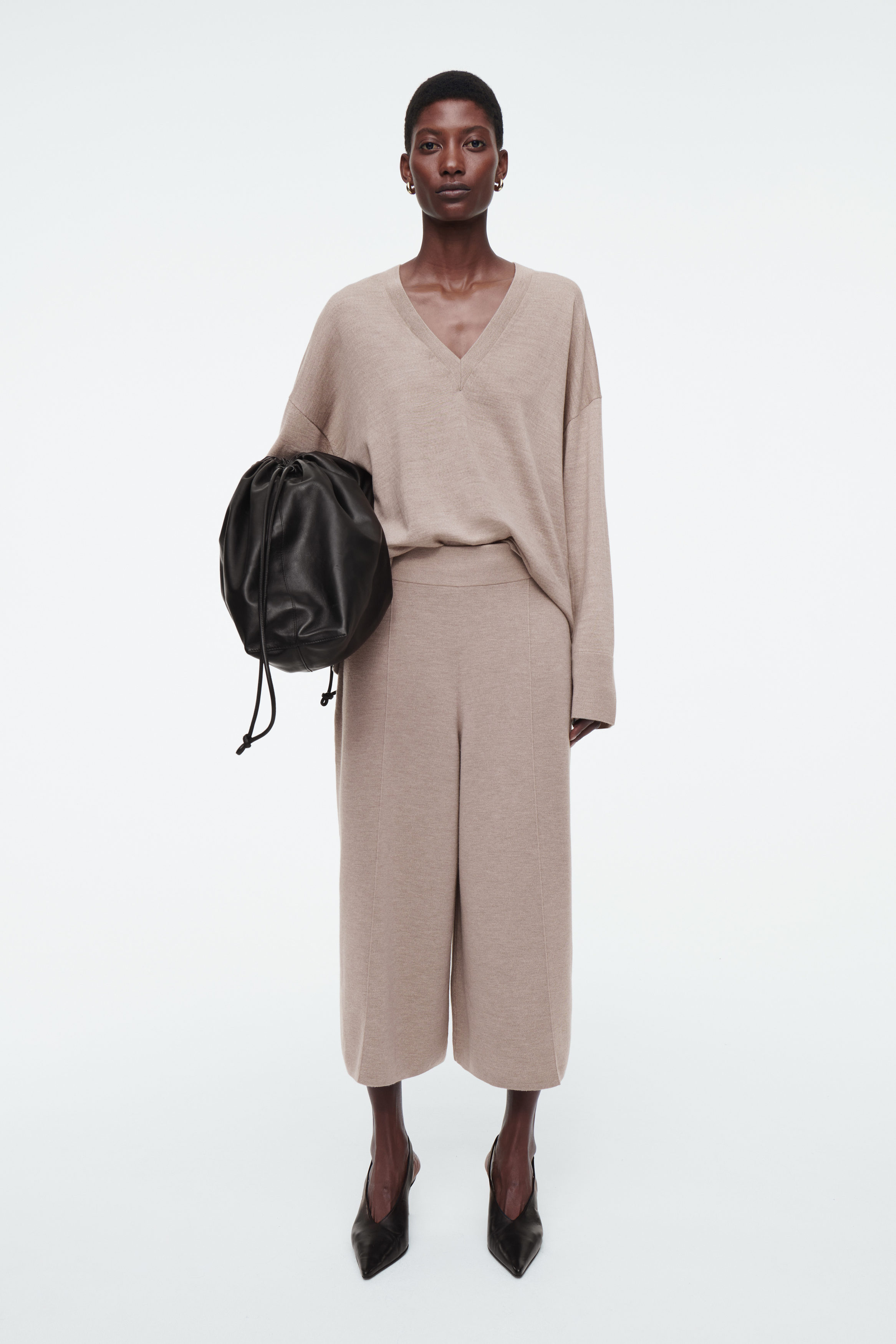 MERINO WOOL CULOTTES - BEIGE MERINO WOOL CULOTTES - BEIGE