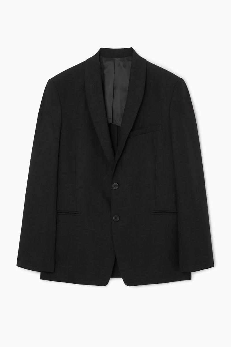 Regular Single-Breasted Linen Blazer