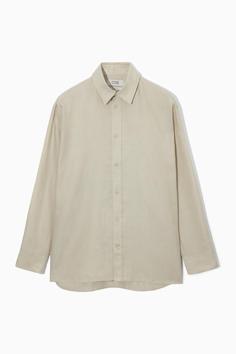 Lightweight Twill Shirt in Beige