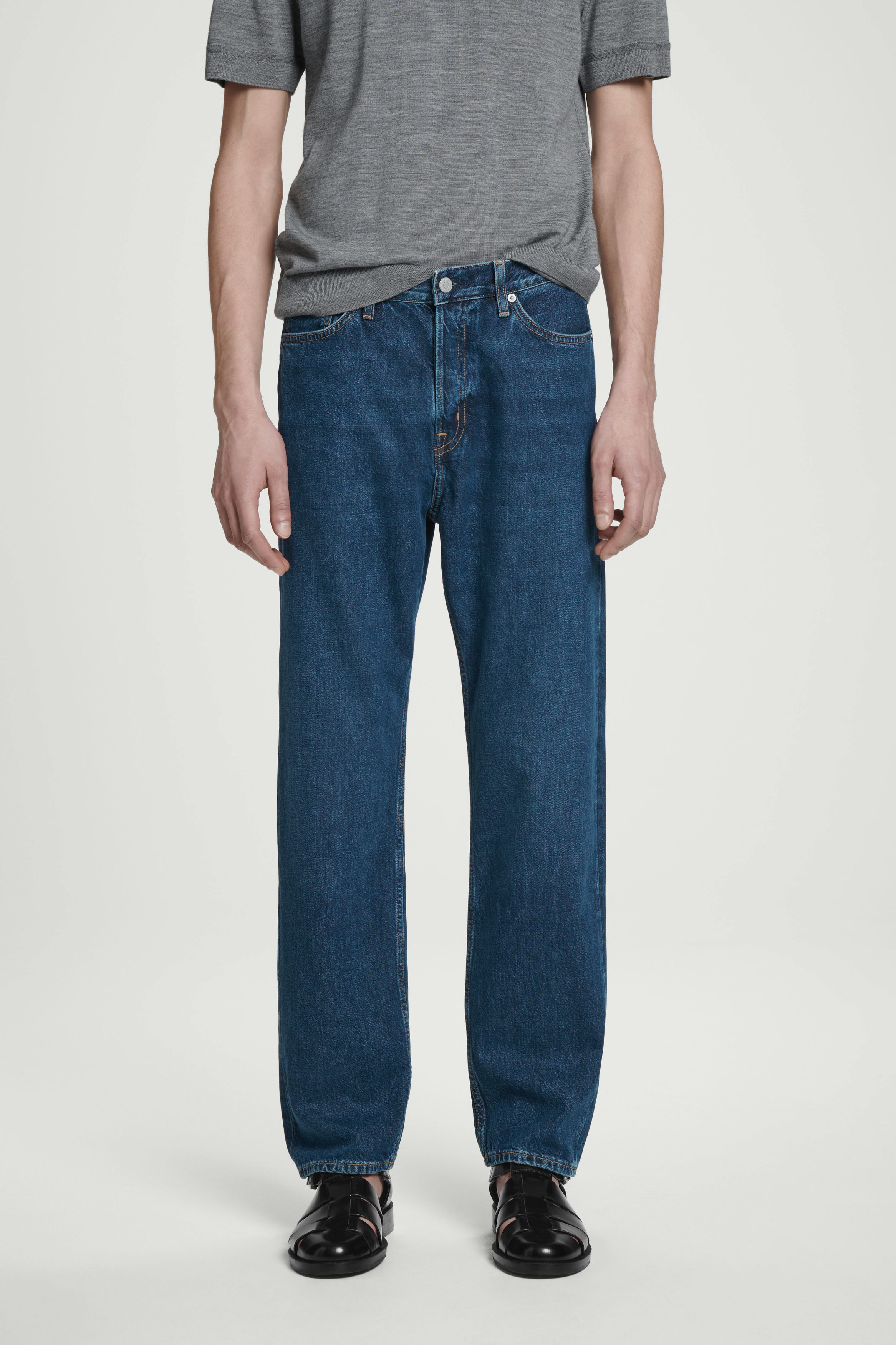 【COSYHARU】Straight matte black blue denim 5955_0a044efdff.jpg