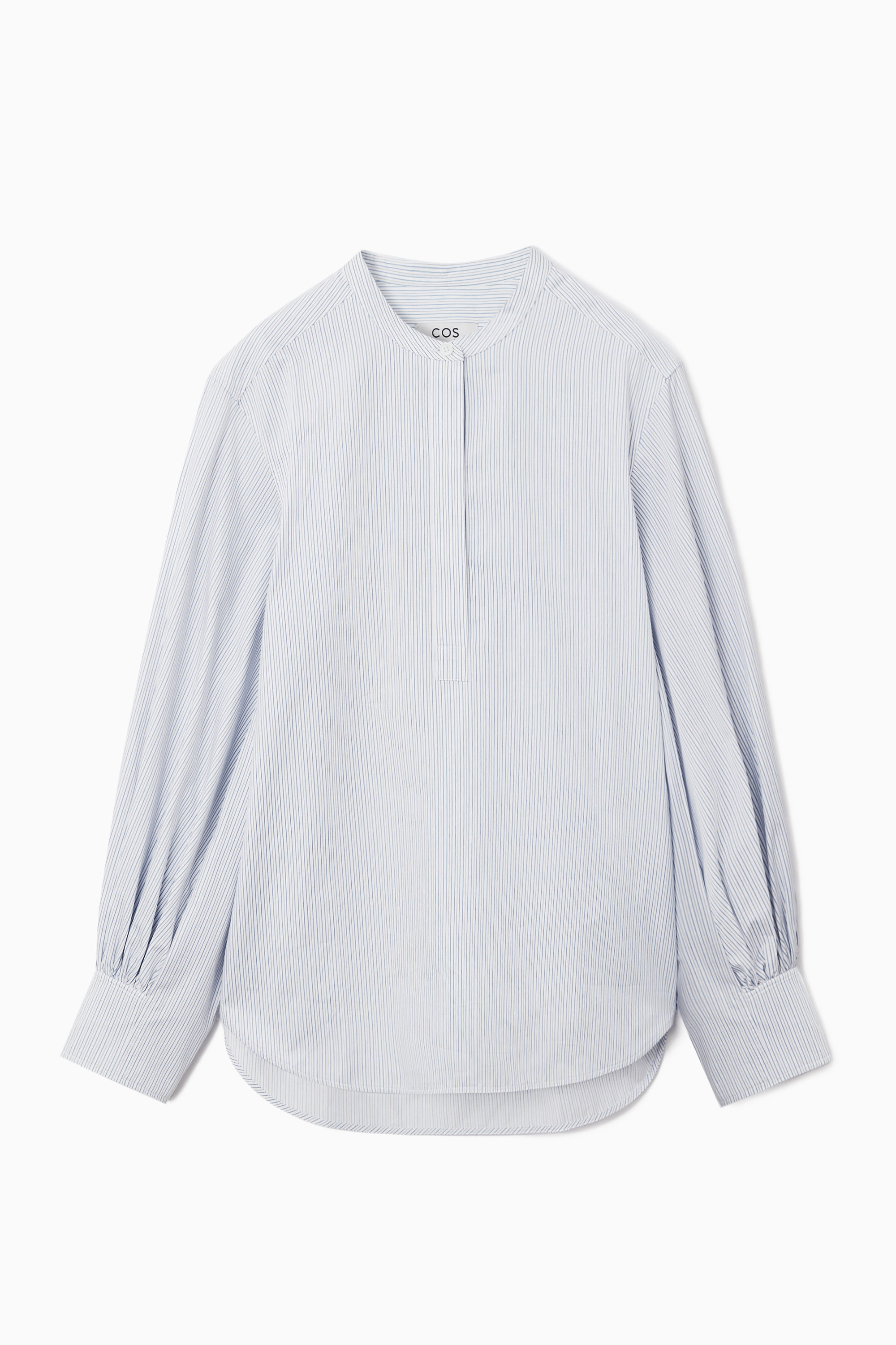 ブラウス シャツ Striped oversized collar sleeveless shirt レディース Whistles striped oversized collar blouse in light blue | ASOS