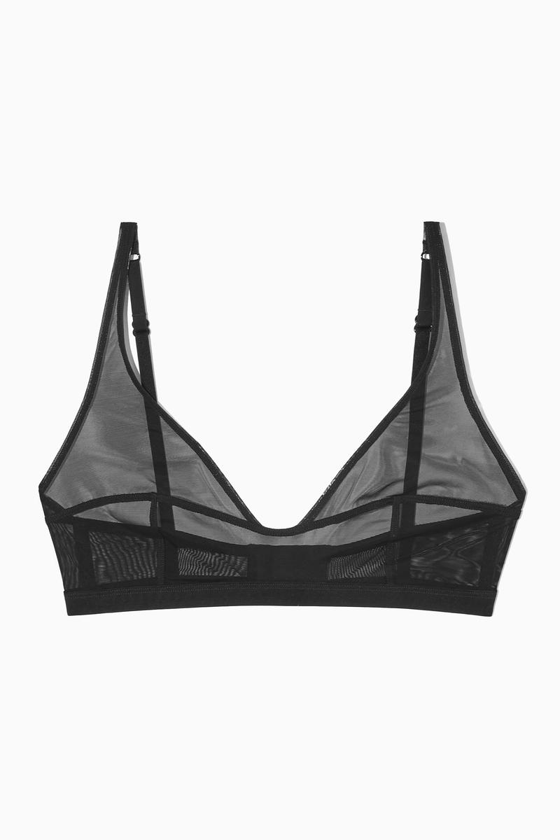 Mesh Soft-Cup Plunge Bra