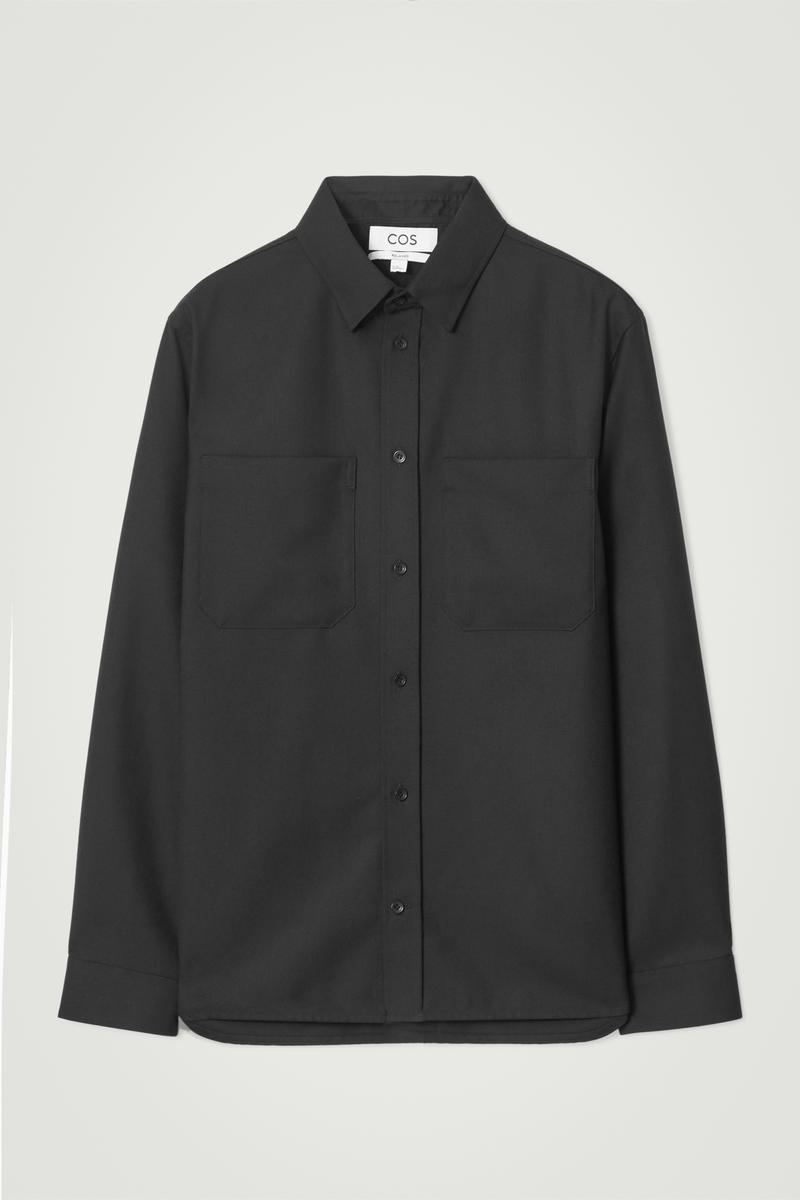 Relaxed Wool-Blend Utility Shirt