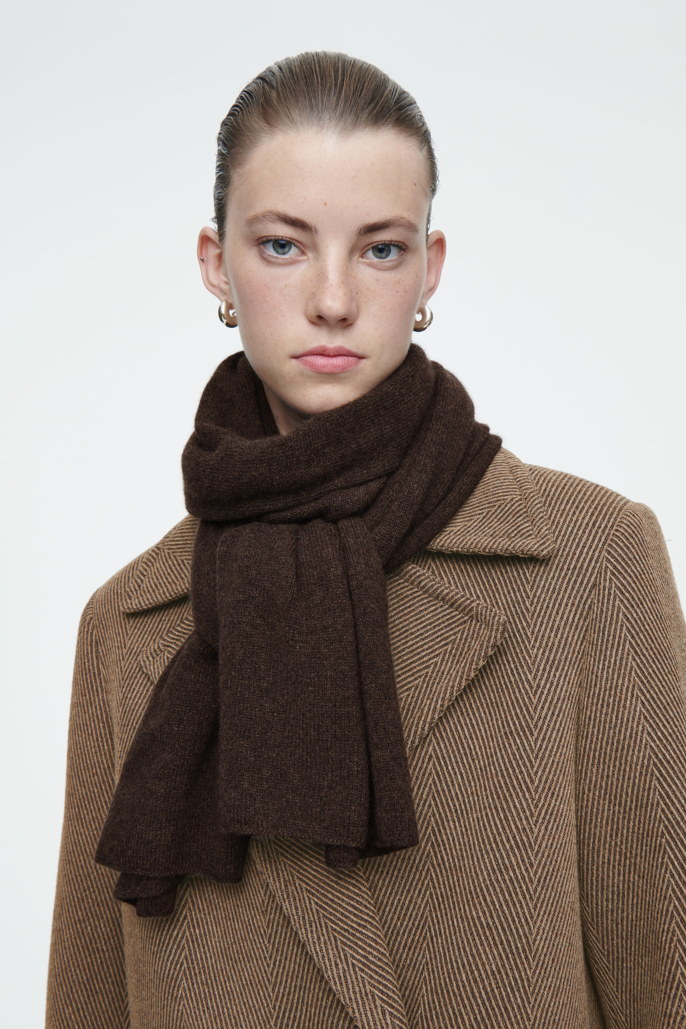 PURE CASHMERE SCARF - BROWN PURE CASHMERE SCARF - BROWN