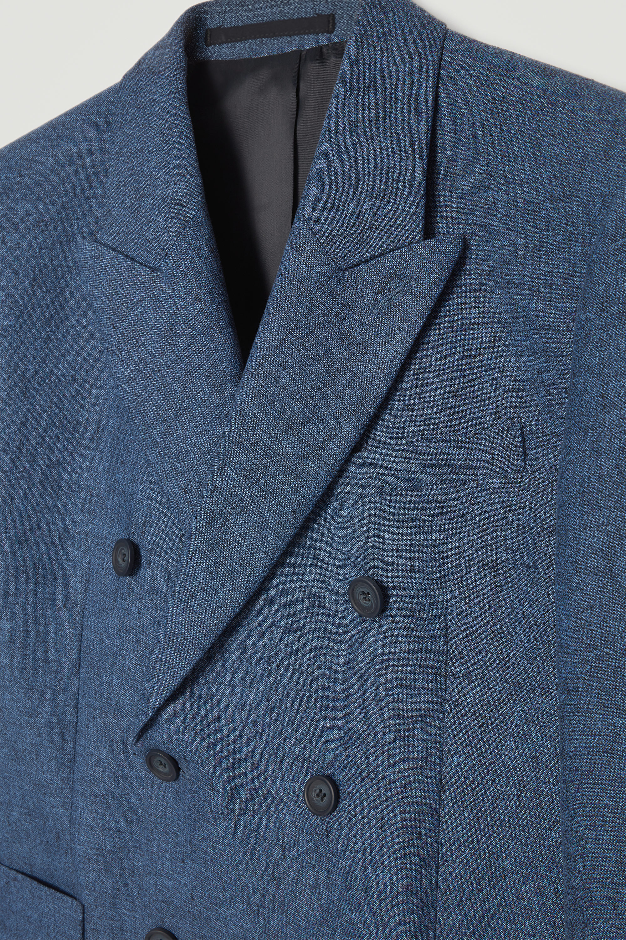【送料&関税込】  Relaxed Linen Db Breasted Blaze RELAXED DOUBLE-BREASTED LINEN BLAZER - NAVY | COS