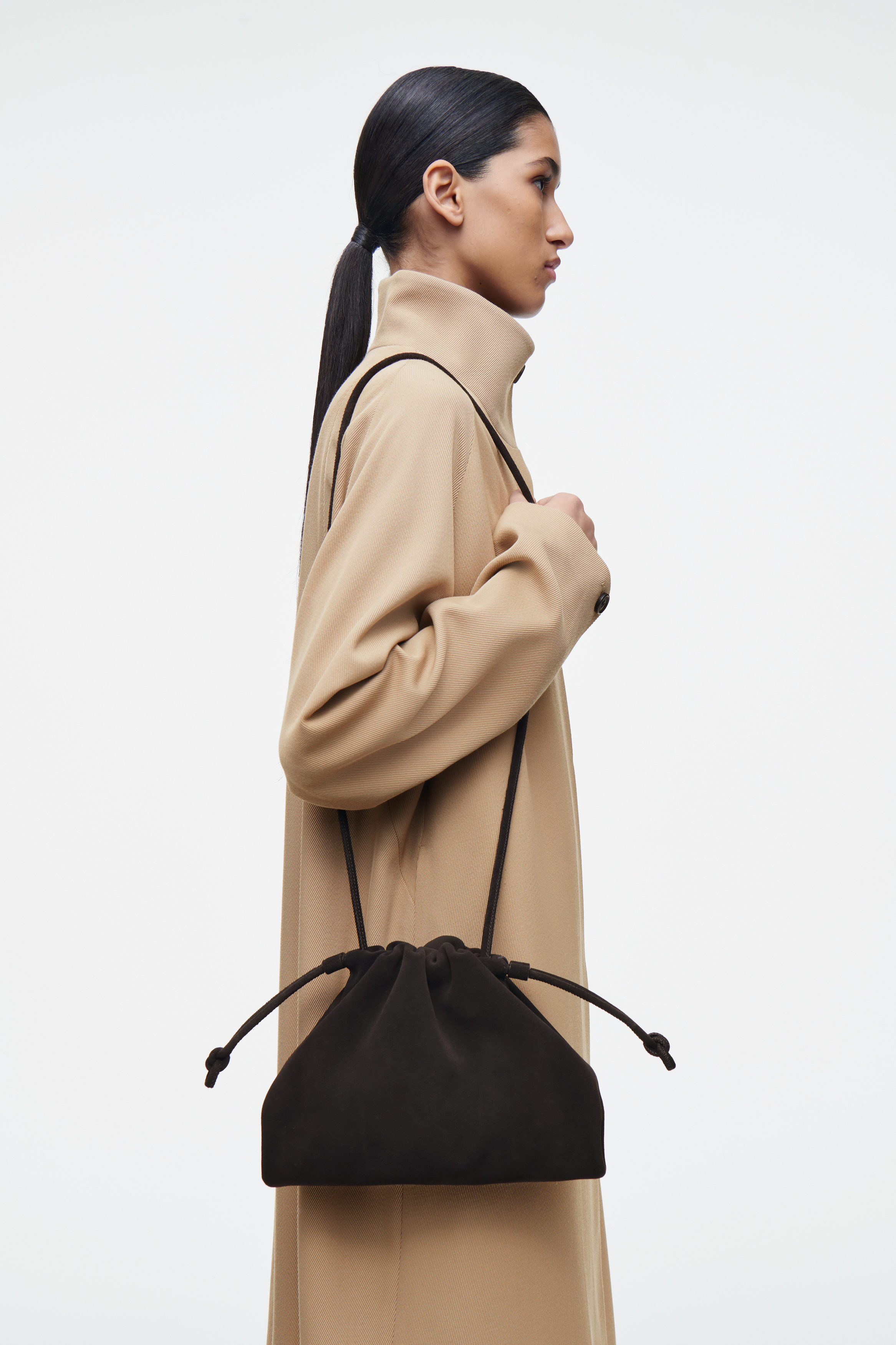 CAVATELLI MINI CLUTCH BAG - SUEDE - BROWN | COS