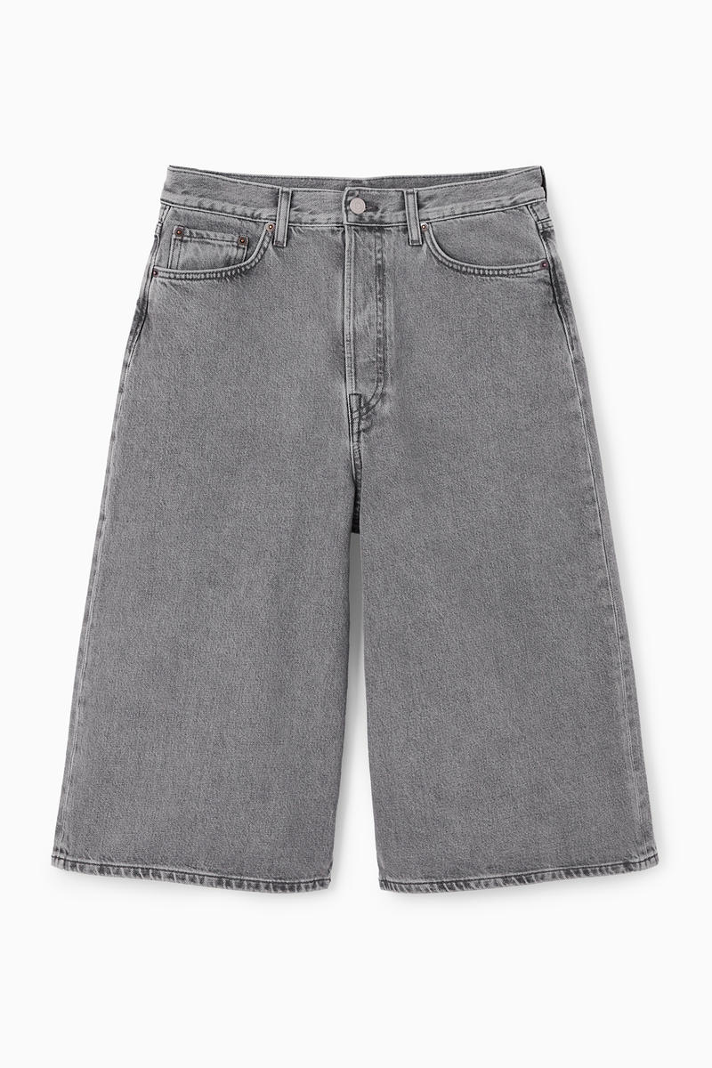 Knee-Length Denim Shorts