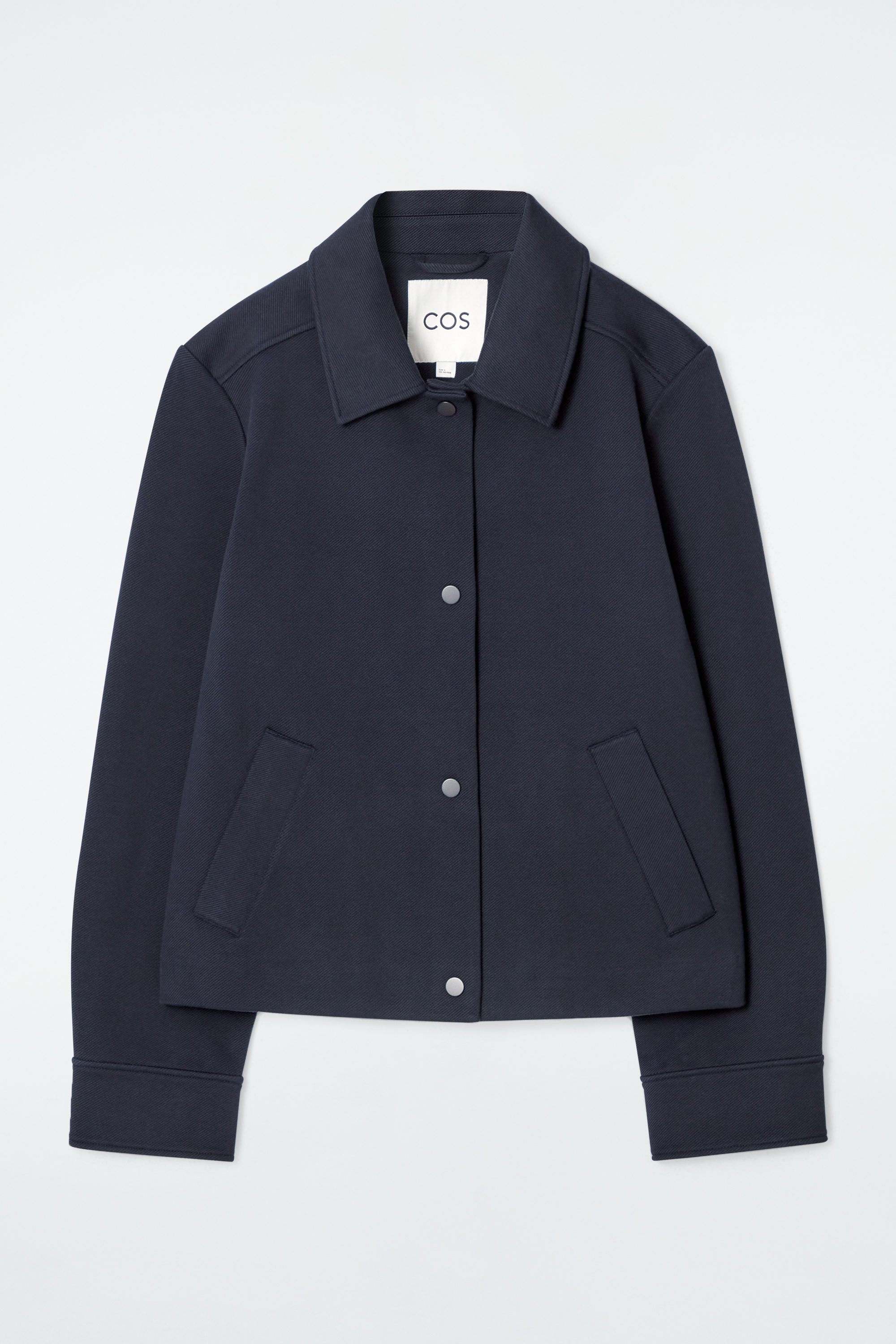 COS トラペーズユーティリティジャケット ネイビー TRAPEZE UTILITY JACKET - NAVY | COS